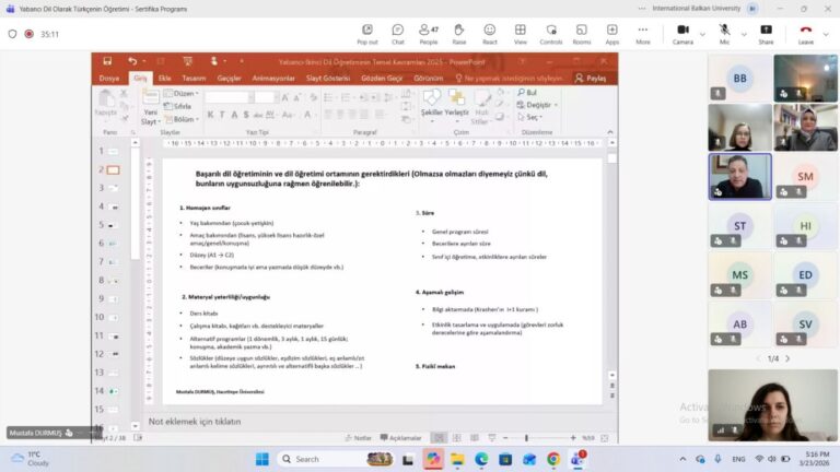 Uluslararası Balkan Üniversitesi’nde Yabancılara Türkçe Öğretimi Sertifika Programı Hayata Geçirildi